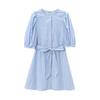Fashion Style 2024 Summer New Arrival Women's Clothing Stylish with Belt Stripes Poplin Dress 8152313