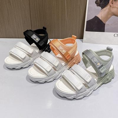 Sports Sandals for Women Wearing 2024 Summer New Korean Version Thick Soled Sponge Cake Beach Casual Shoes for Students