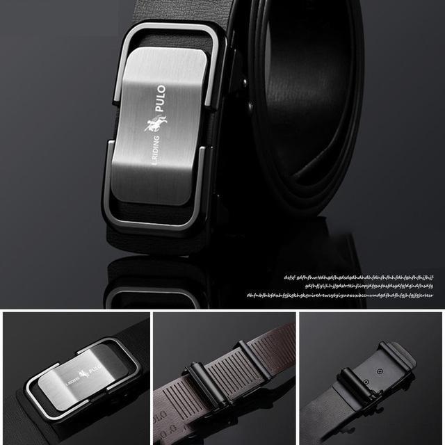 Leather Belt for Men Genuine Leather Belt Men's Black Belt Automatic Alloy Buckle Belt Classic Fashion Luxury Cow