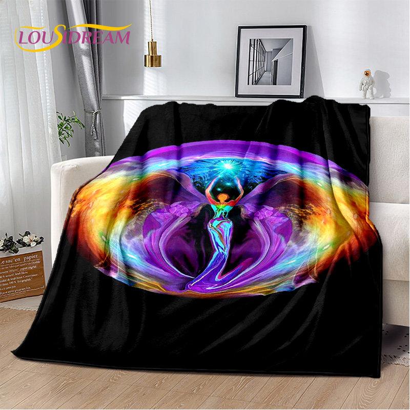 Rainbow 7 Chakra Mandala Bohemia Soft Plush Blanket,Flannel Blanket Throw Blanket for Living Room Bedroom Bed Sofa Picnic Cover
