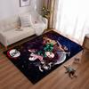 Anime Carpet with Sword-Wielding Characters and Moonlit Background Suitable for Use As an Anti-slip for Living Room Bedroom Sofas