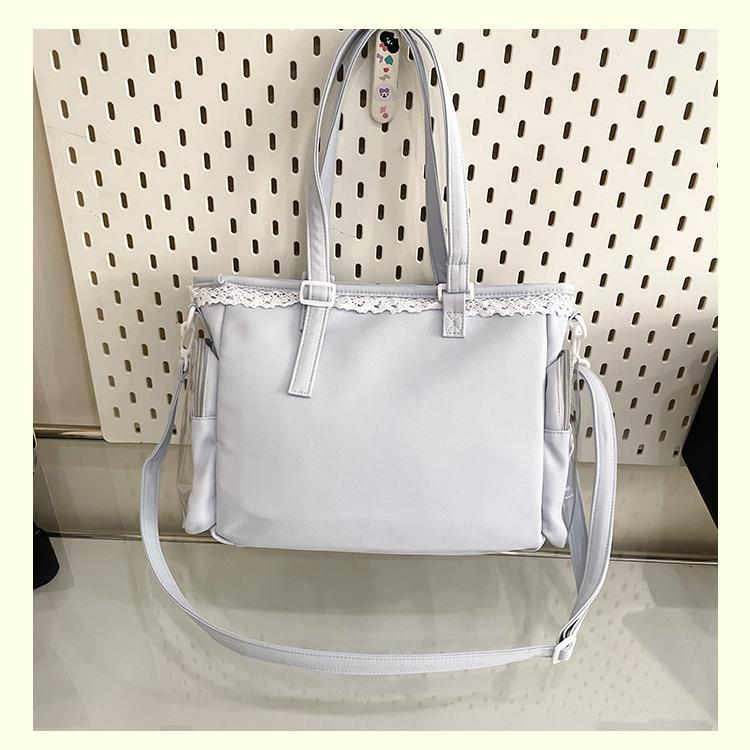 Y2K Cute Japanese Ita Bag Lolita Girl Transparent Shoulder Tote Bag Large Capacity Crossbody Casual Bag DIY Display Handbags