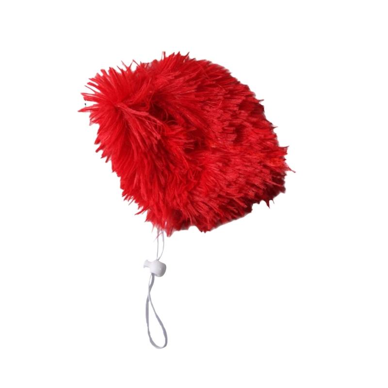 

Soft Breathable Animal Wigs Hat Comfortable for Pet Dog Cats Festival Event Birthdays Parties Photography Pet Headwears красный