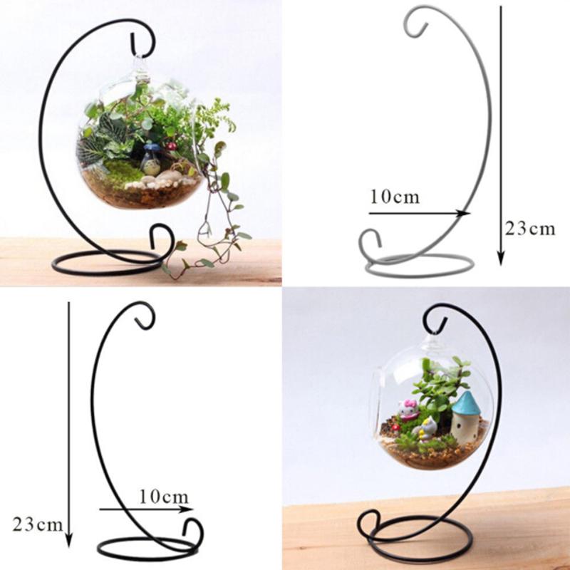 Metal Rack Display Stand Holder Hanging Globe Air Plant Terrarium Glass Ball