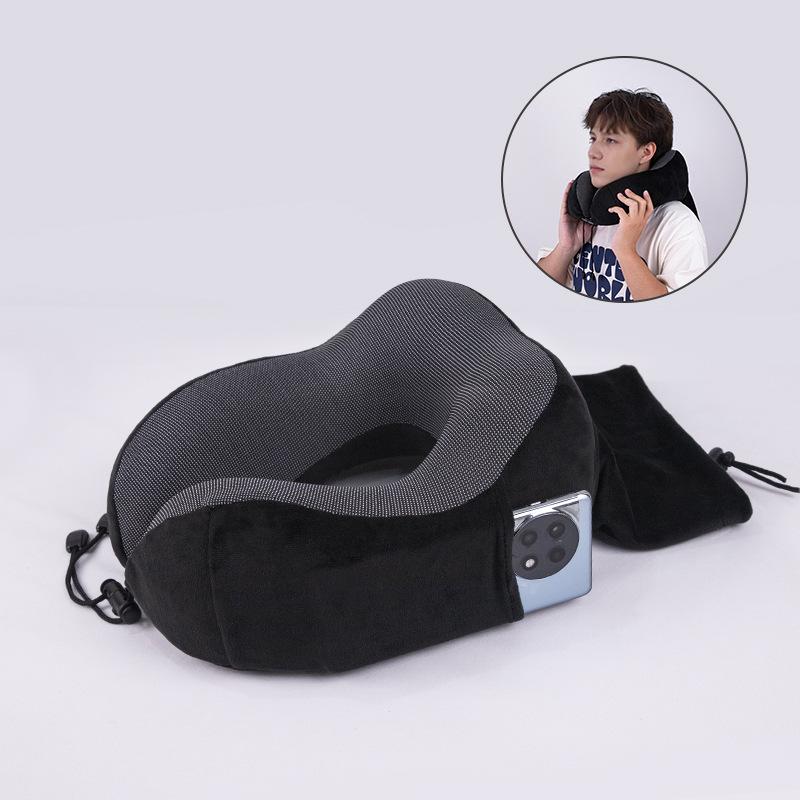 Ultra-Soft Travel Neck Pillow with Memory Foam Core