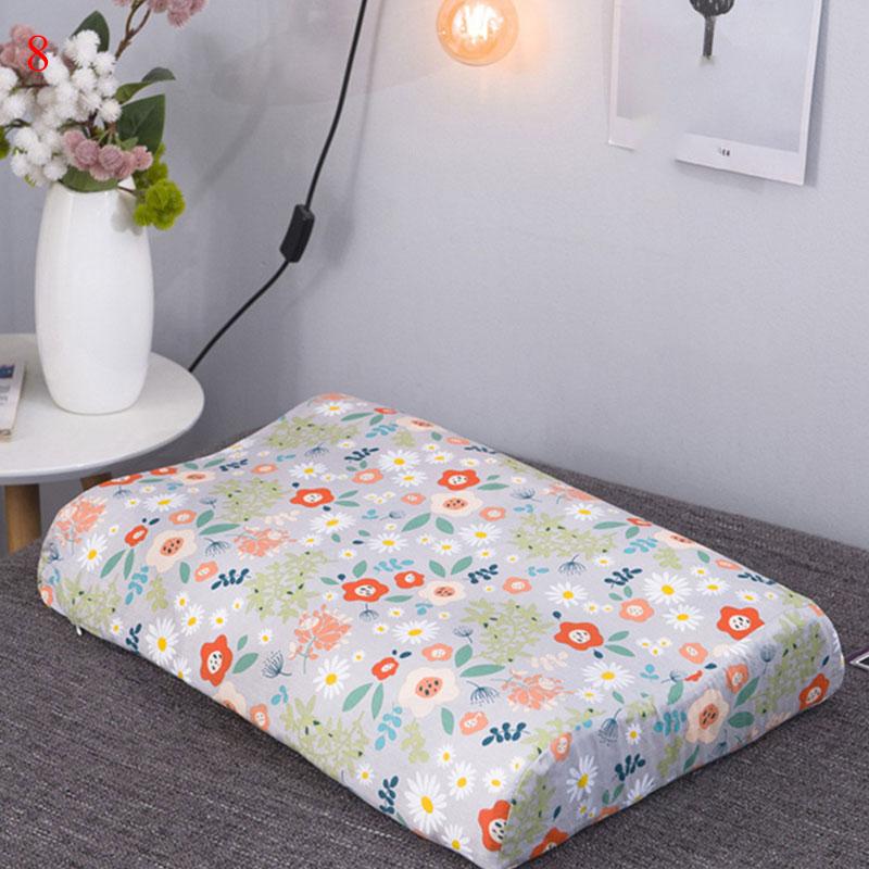 Flower Print  Soft Pillow Cases Slowly Rebound Memory Foam Space Pillow Cases Neck Memory Pillow Case Latex Pillowcase 40*60cm