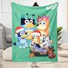 Bluey's Colorful Friends Blanket Comfortable Great for Office Chair Picnics Four Seasons Universal Stylish Decor