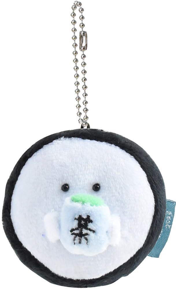 Ippinsha Gyutto Onigiri-san Round Onigiri Mascot Plush Toy Mini with Chain Gift 47119