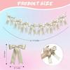 1set Satin Bowknot Banner Baby Shower Decoration Christmas Ribbon  For Kids Birthday Party Wedding