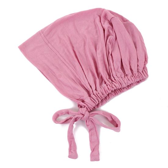 Berretto Foulard Monocolore da Donna Regolabile Traspirante Elasticizzato Antiscivolo Cotone Sottocappello Sotto Foulard Cappello Interno Cappello da Notte per Dormire Cuffia per Capelli