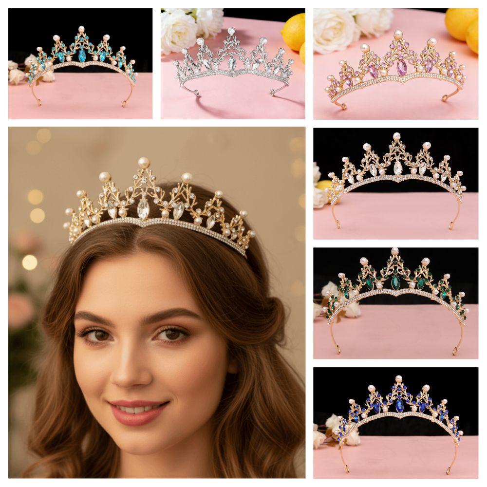 Baroque Vintage Queen Crown Rhinestone Bridal Tiara Wedding Hair Accessories  Pageant Competition