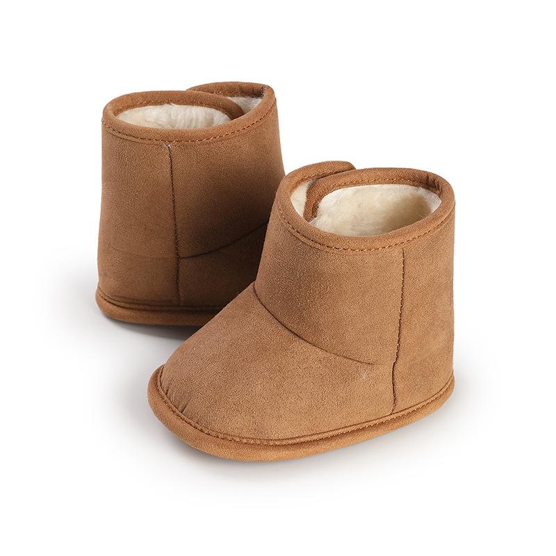 Unisex Baby Soft Sole Plush Snow Boots (0-1 Year): Non-Slip, Warm Cotton Shoes for Toddlers