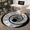 Police Box Time Travel Round Carpet Chair Cushion Round Entryway Rug, Soft Round Rugs for Living Room, Bedroom, Circle Carpet Decor Gifts