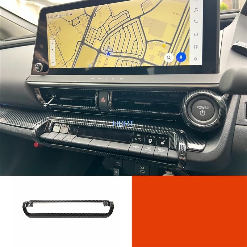 Car Gear Shift Window Lift Switch Panel Vent Outlet Steering Wheel Cover Carbon Fibre Interior For Toyota Prius 60 Series  +