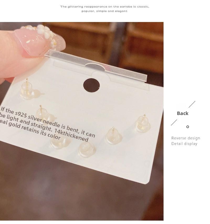 Damen-Ohrring-Set mit vierblättrigem Kleeblatt und Zirkonia – S925 Silber, stilvoll und schlicht