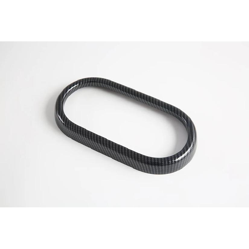 For BMW Mini 2025 2026 Carbon Fiber Style Front Center Console Cup Drink Holder Cover Trim Bezel Frame Molding Garnish