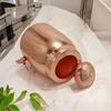 5 Litre Rudra Hammered Copper Water Dispenser (Matka) Container Pot with Pure Copper and Ayurvedic Health Benefits (50000 Ml)