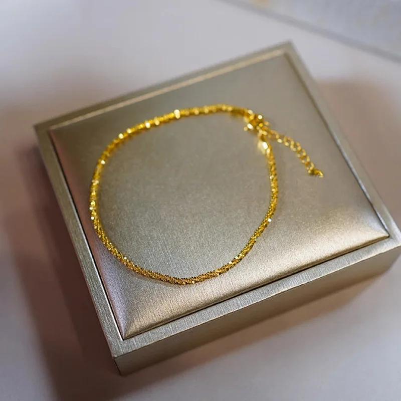 

2025 New Simple Bracelet for WomenSparkling Bracelet Women s Light Luxury Design Feeling Fragmented Gold Bracelet Temperament