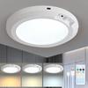 Round Motion Sensor Lights 3 Color LED Closet Lamp Practical Night Light  Stairs