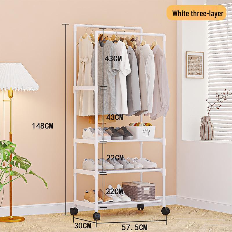 Foldable Multi-functional Clothes, Hat, and Shoe Rack for Bedroom Storage