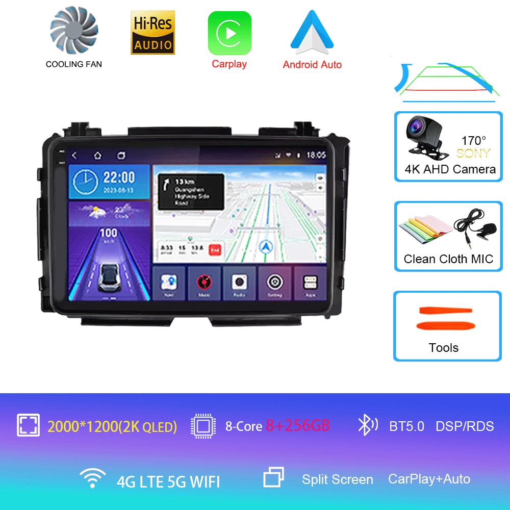 For Honda HR-V HRV XRV Vezel 2013-2019 Car Radio Android 14 2Din GPS Bluetooth Multimedia Player Autoradio 360Camera Carplay