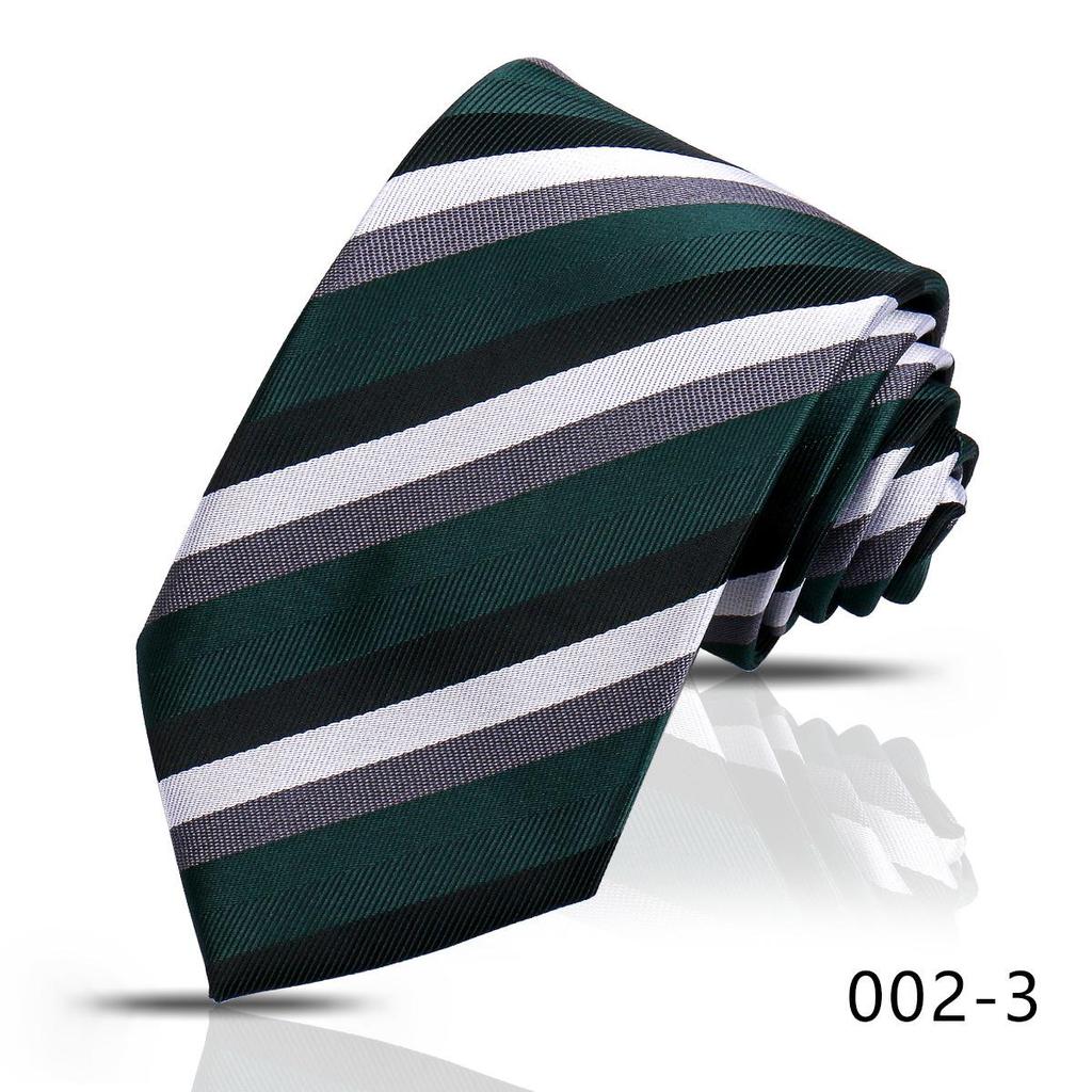 Hochwertige Herren-Seidenkrawatte, 8 cm breit, für Business und Hochzeitsanzug, mit diagonalen Streifen und Karomuster