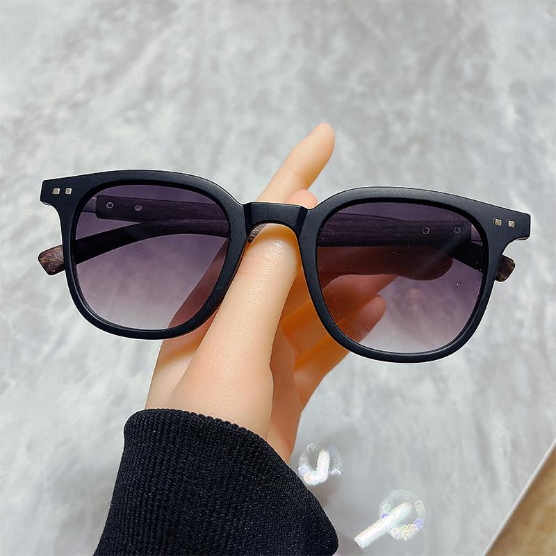Wood Grain Legs, Rice Nails, Sunglasses, Women'S High-End Sunglasses, Men'S Sunshade And Uv-Proof Sunglasses.