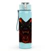 1PC Fiery Red Demon Beast Fantasy Head Print 750ml Color Plastic Sports Water Bottle Leakproof Flip Straw Lid Suitable for Sports Office Home Use