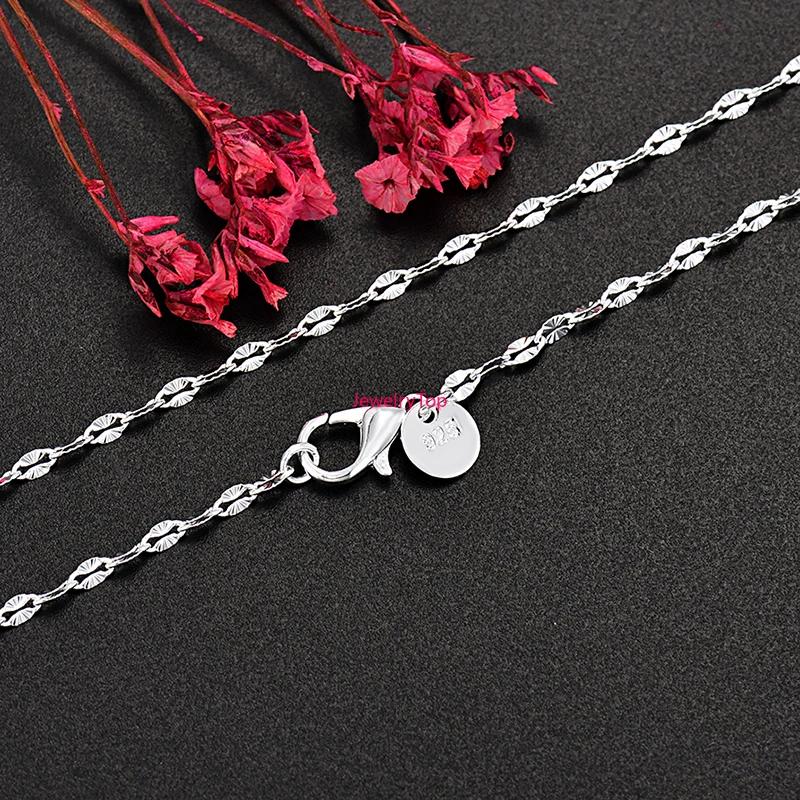 

New 2MM Chain 45-75CM Copper Necklace Cute fashion Elegant for women men chain cute fit pendant Y22445YY-