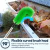 Gutter Cleaning Brush Telescopic Gutter Clean Tools with 2 Brush Heads and 8 Stainless Steel Tube Total length 320cm for Home