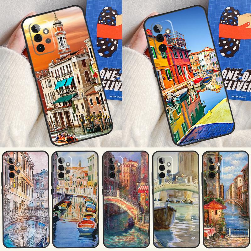 Travel italy Street Venice For Samsung Galaxy A22 A32 A52 A54 A34 A14 A55 A35 A15 A53 A33 A13 A05 A06 A16 Phone Case