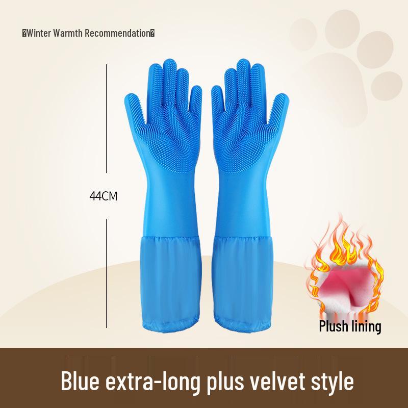 Silicone Pet Bathing Gloves - Anti-Scratch/Bite, Grooming & Hair Removal
