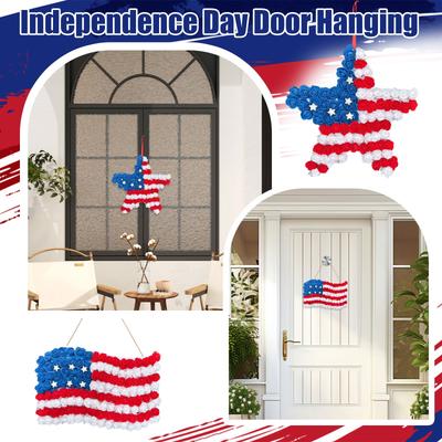 Independence Day Door Hanging Outdoor Garden Decoration Flag Holiday Party Wall Hanging