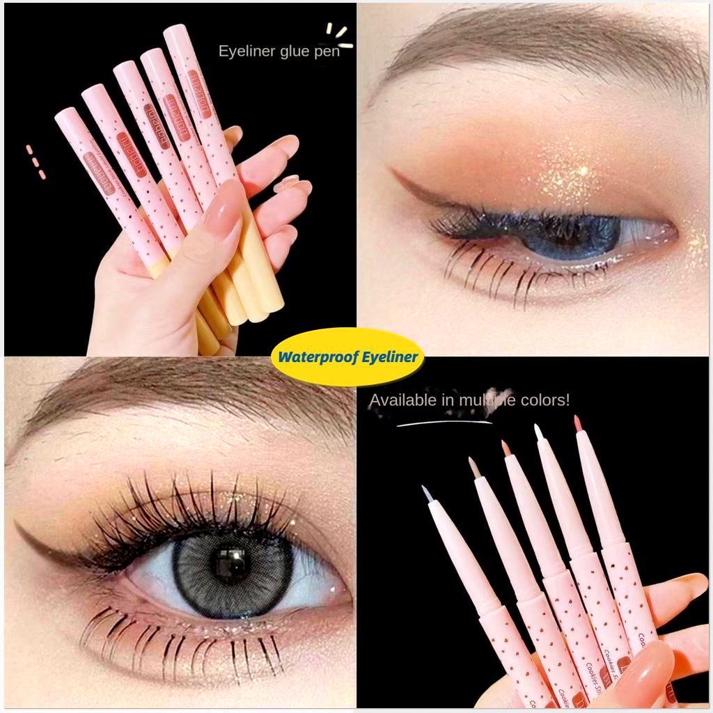 COD 5 Farben Silhouette Fine lovely Waterproof Eyeliner Lovely Eyeliner und Lidschattenstift Augenlid Augenbrauen Eyeliner Waterproof Matteffekt Natürlich