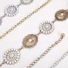 Luxury Women's Metal-Inlaid Waist Chain with Fashionable Design