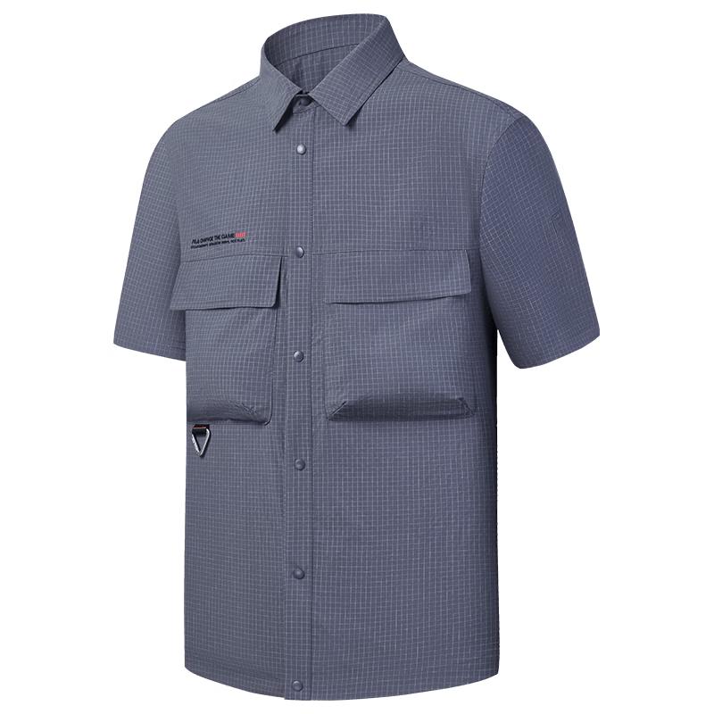 FILA Men s Casual Plaid Short Sleeve Shirt XL