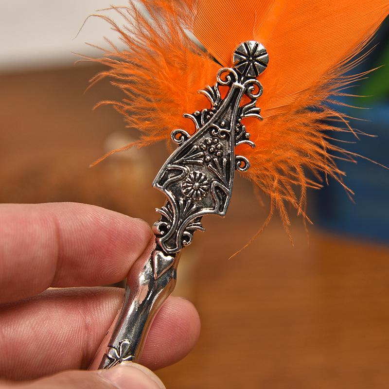 Creative Feather Dip & Fountain Pen Set - Stainless Steel Business & Birthday Gift