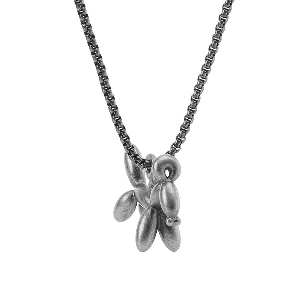 

Titanium Steel Zodiac Horse Necklace - Trendy Sweater Chain for Women