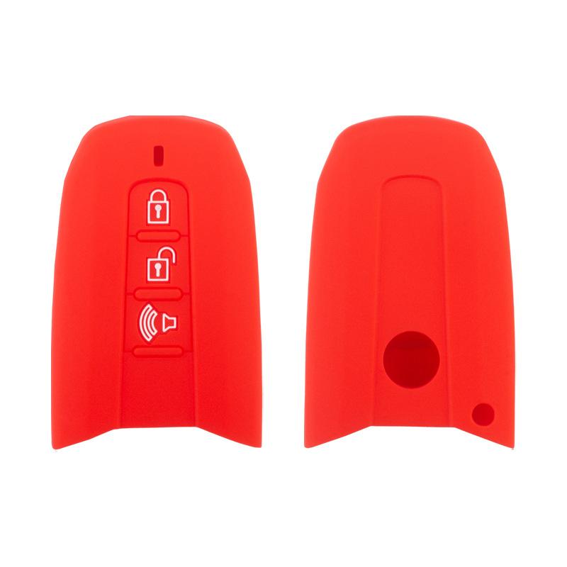 Suitable for Ssangyong Lester G4 Silicone Key Cover Smart 3-button Soft Rubber Car Key Bag Car Remote Control Sheath