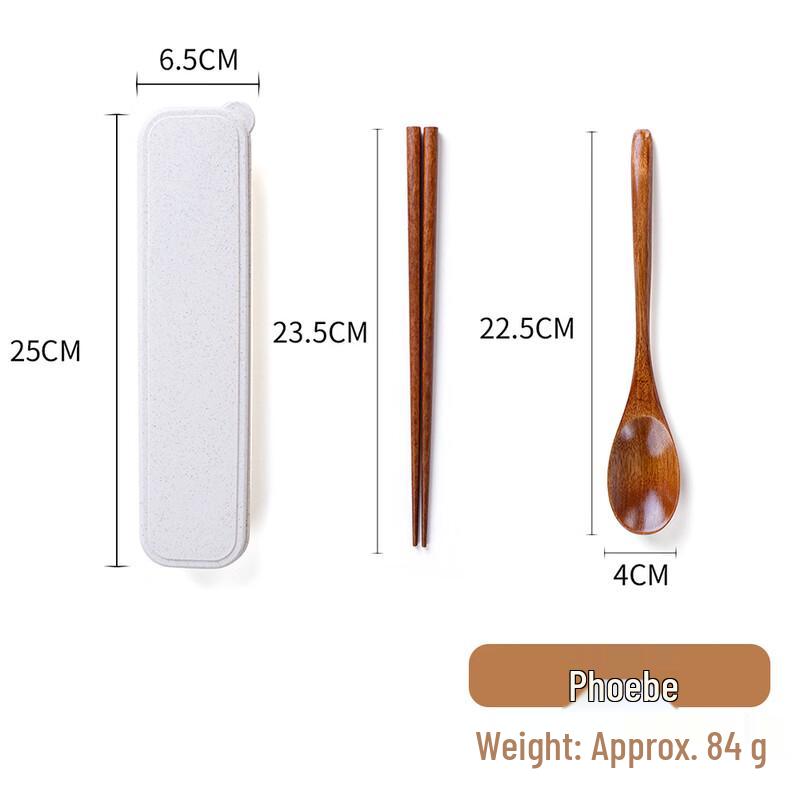 Abay Portable Wooden Cutlery Set with Storage Case