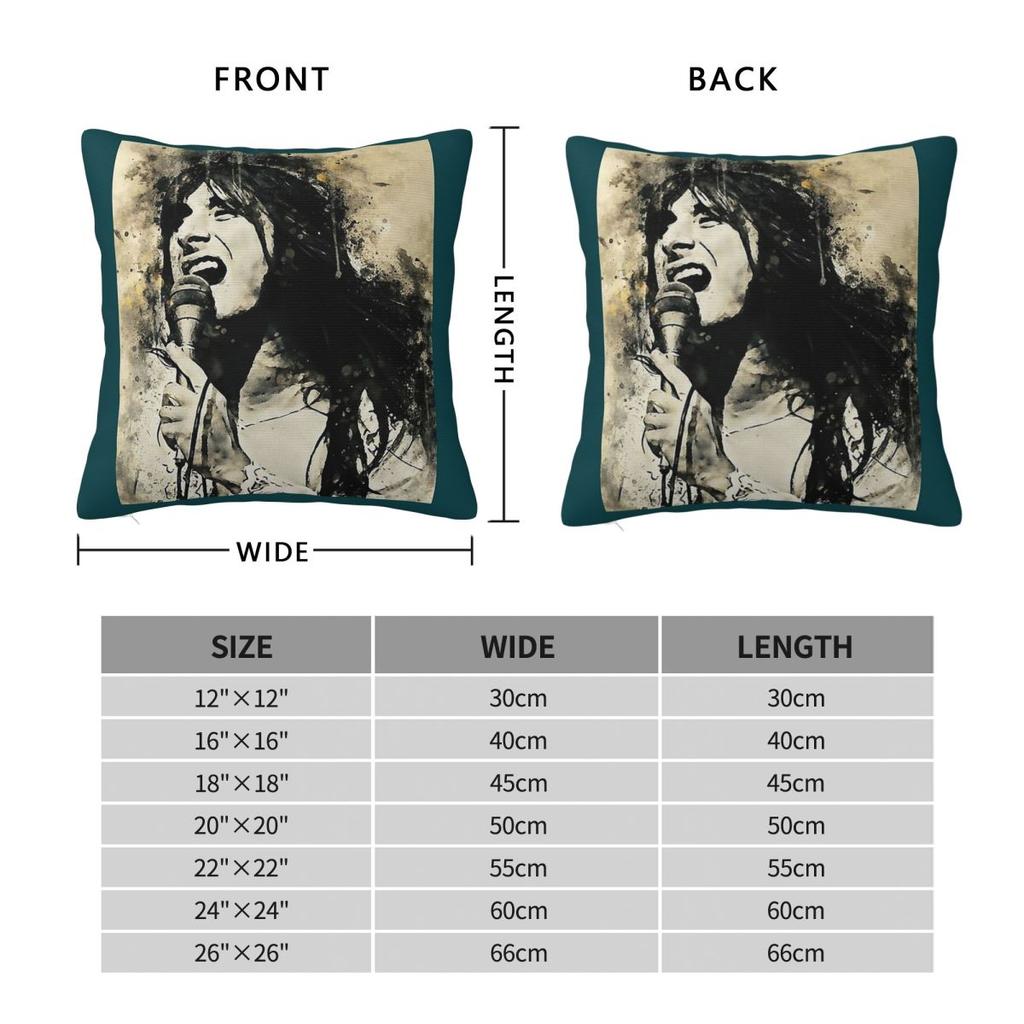 Steve Perry Fanart Square Pillowcase Polyester Linen Velvet Printed Zip Decorative Throw Pillow Case Room Cushion Case