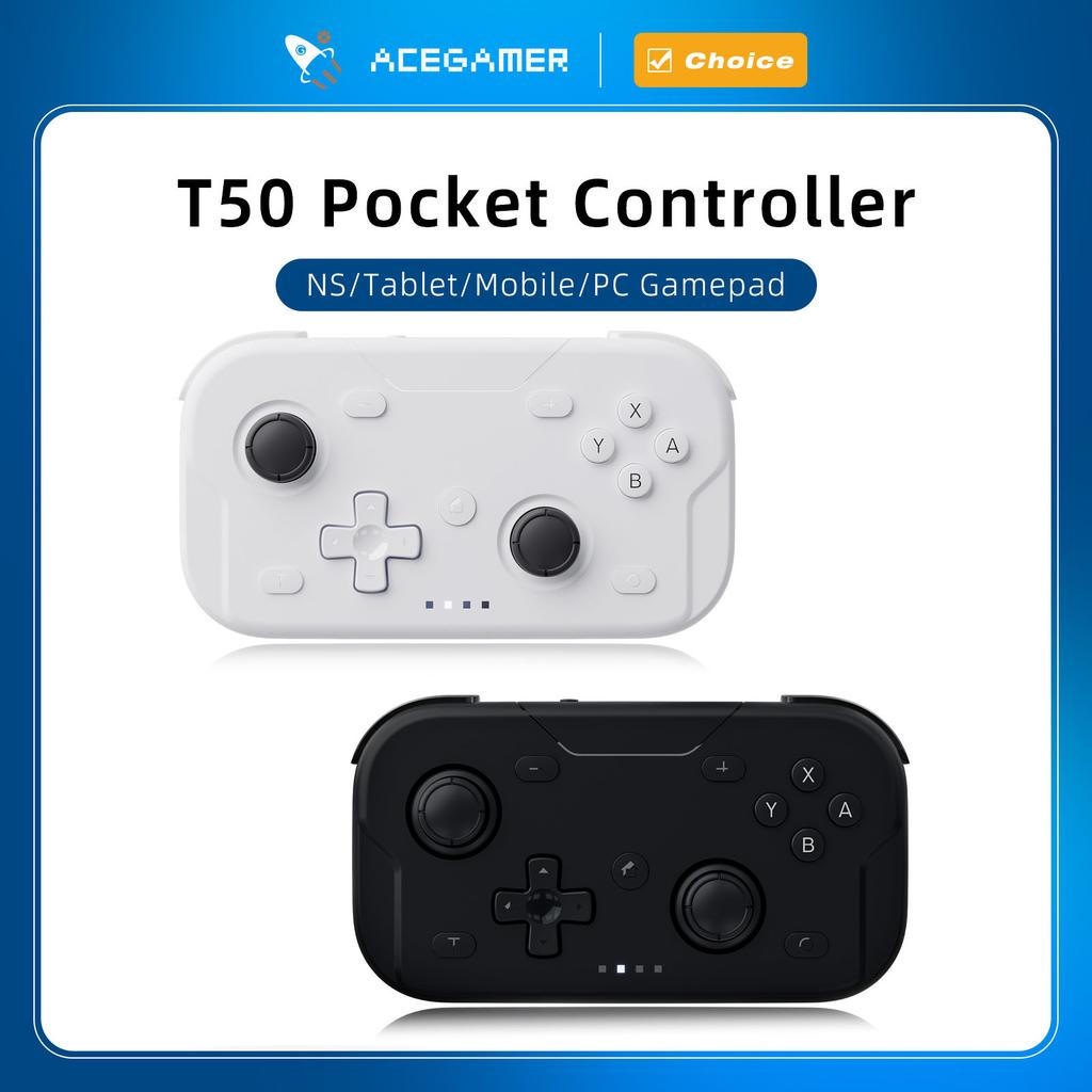 AceGamer Controller Portatile per Giochi Joystick a Effetto Hall Portatili Gamepad Bluetooth 1000Hz per Switch/Switch2/Android/iOS/PC/Steamdeck