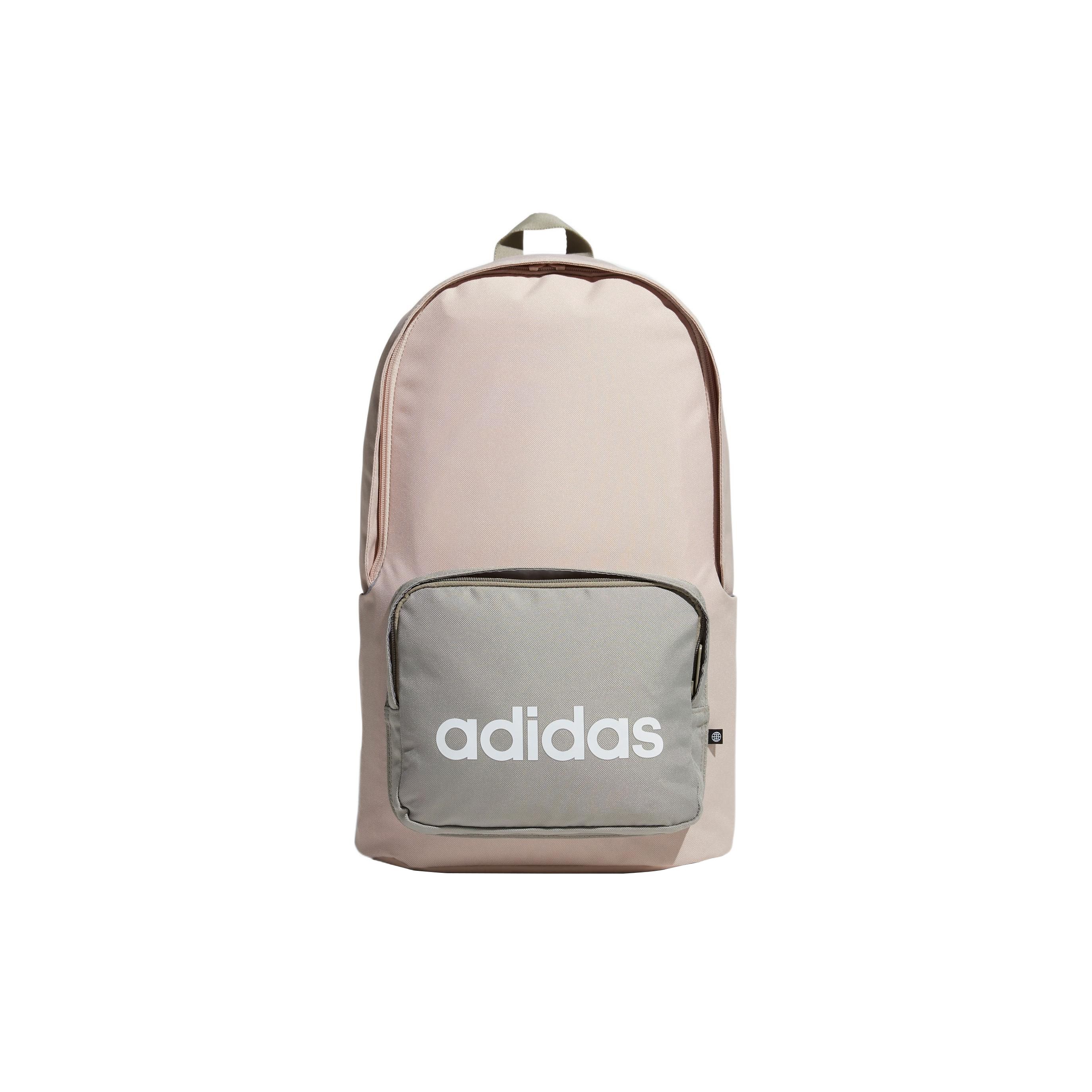 Adidas Neo Basketball Style Simple Logo Polyester Backpack Unisex Backpack Miracle-Gray Brown IL1916 Wonder Taupe