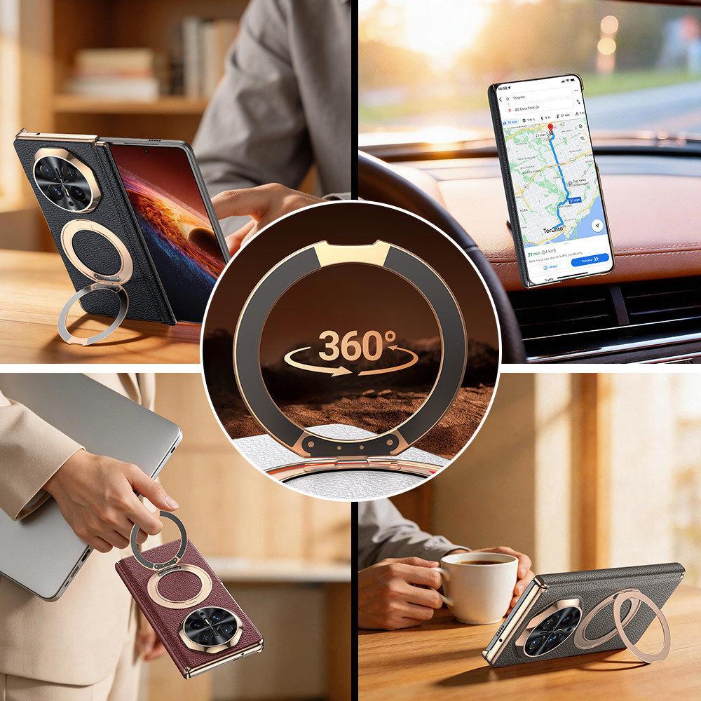 Applicable to Honor MagicV1 mobile phone case magnetic suction 111 ° rotating bracket magicv1 folding screen dual central axis anti