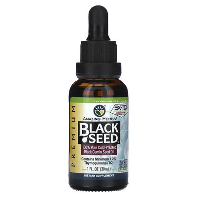 Black Seed, 100% Pure Cold Pressed Cumin Seed Oil, 1 Fl Oz (30 Ml)