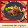 German Electric Multifunctional Griddle: Non-Stick Maifan Stone Pan for Indoor BBQ, Grilling, Frying, and Roasting