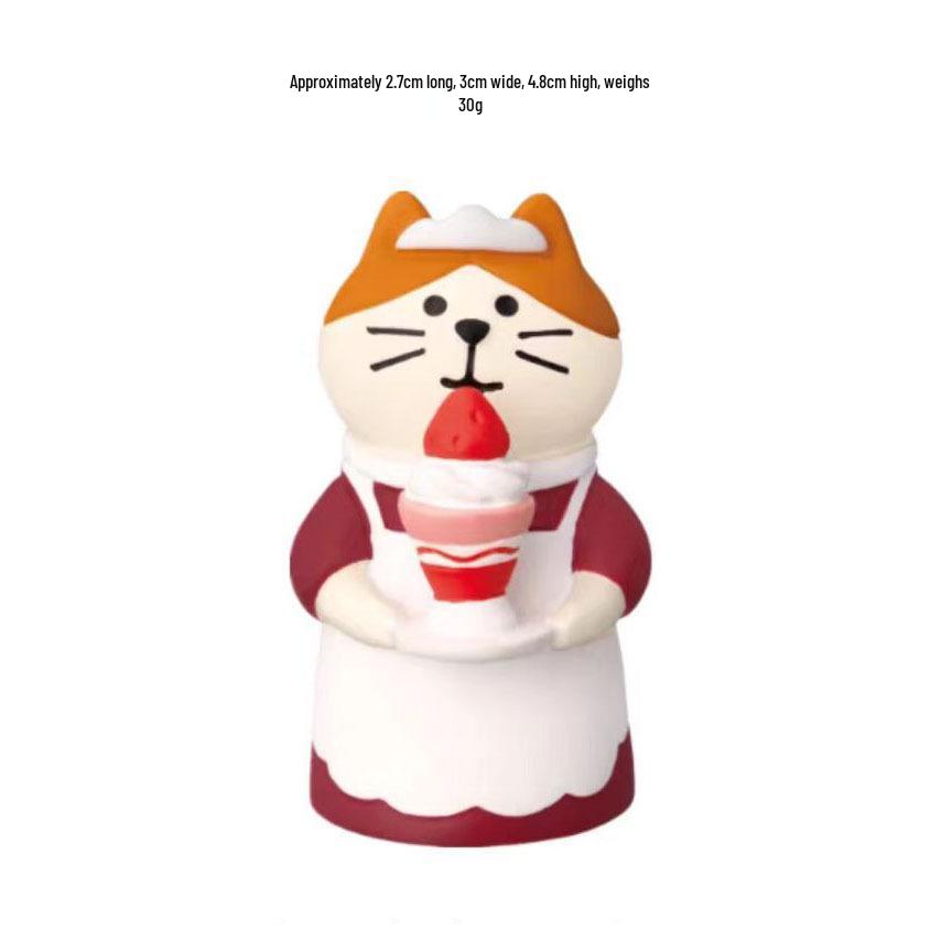 Strawberry Chocolate DIY Resin Cat Figurine - Valentine’s Day & Qixi Festival Gift/Decoration