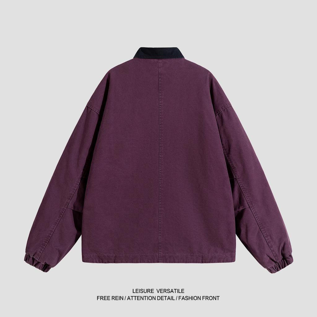 High-end Pure Cotton Jacket for Men's New Jacket American-style Washing Tool Lapel Men's Spring and Autumn Clothing