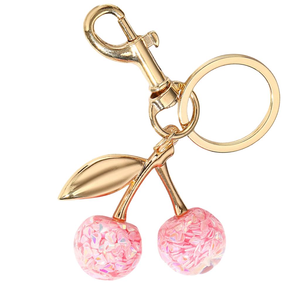 Fashionable Cherry Shaped Keychain Adorable Cherry Fashion Key Chain Stylish Keyrings Jewelry for Car Keys or Bags