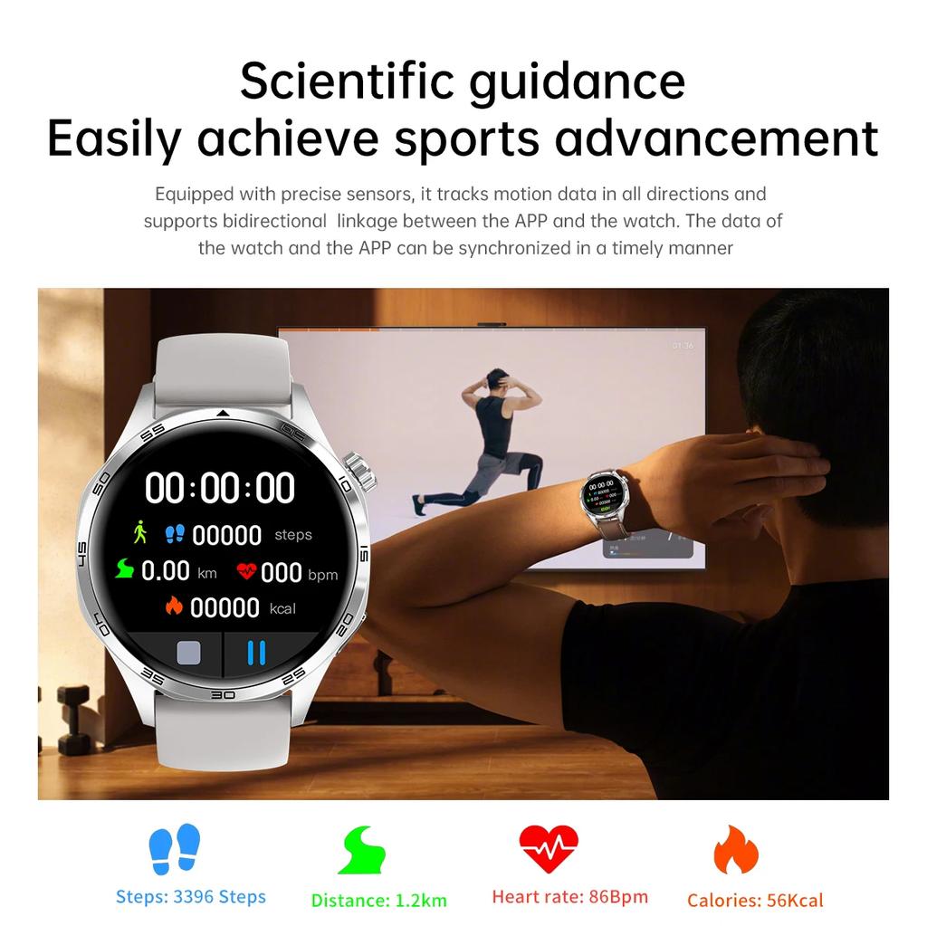 2025 New GT5 PRO Smart Watch Men Watch 5 Pro AMOLED HD Screen Bluetooth Call GPS Trajectory NFC Heart Rate Compass SmartWatches